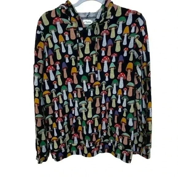 La soul Mushroom fungi whimsical long sleeve oversized hoodie mushroom - Picture 1 of 5